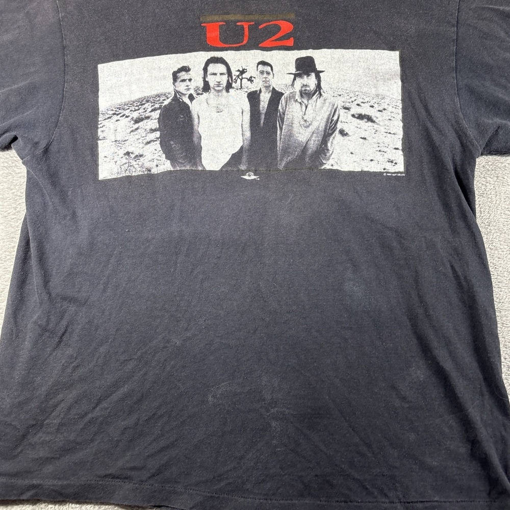 Vintage 1987 U2 Joshua Tree Concert Tour T-Shirt - Hanes - SIZE XL - Picture 3 of 9